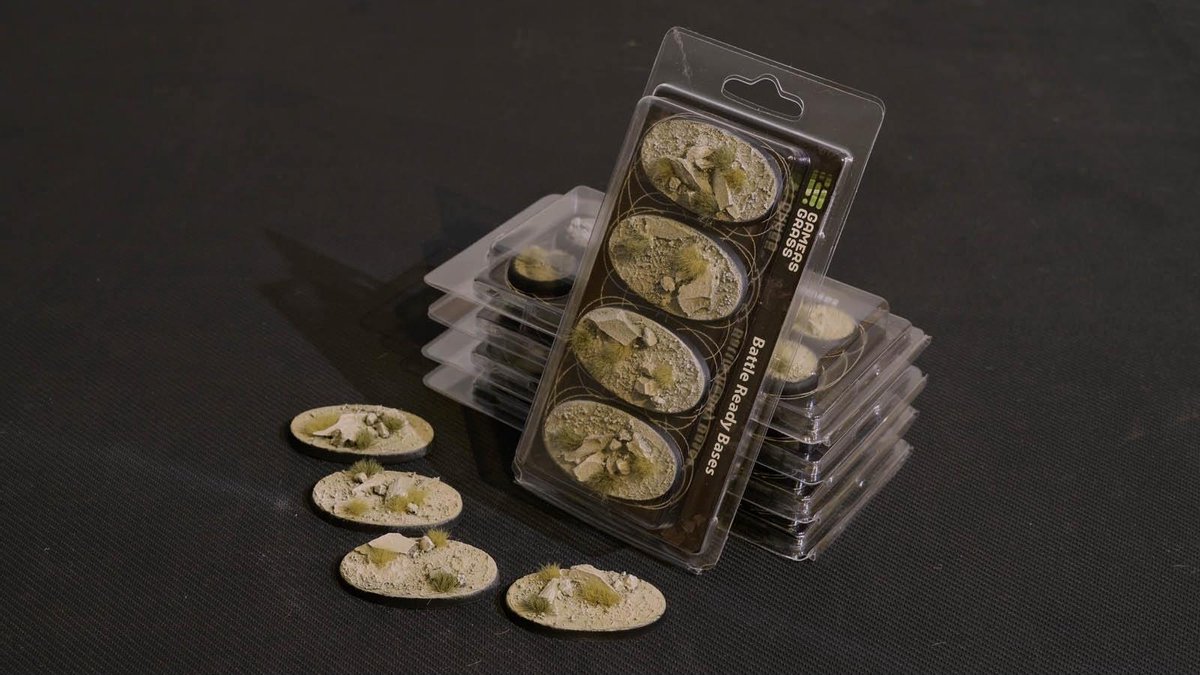 Arid Steppe Bases Pre-Painted (5x 40mm Round)